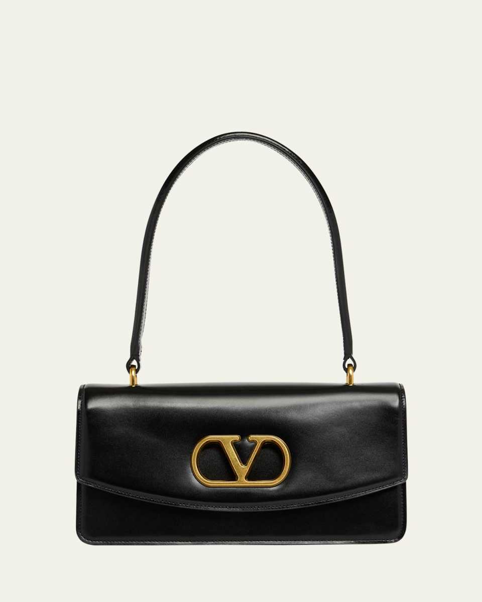 Vain VLOGO Leather Top-Handle Bag
